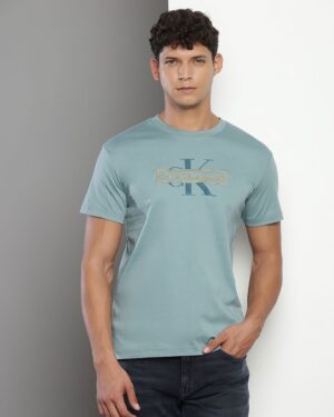 Calvin Klein Light Teal Cotton T-Shirt