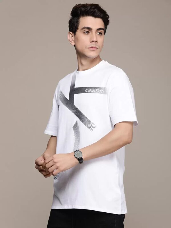 Calvin Klein Pure Cotton Brand Logo Printed Casual T-Shirt
