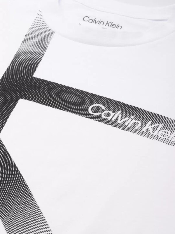 Calvin Klein Pure Cotton Brand Logo Printed Casual T-Shirt - Image 5