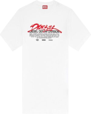 Diesel T-Shirt With Gel Print White