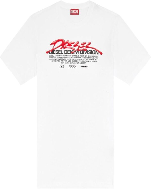 Diesel T-Shirt With Gel Print White