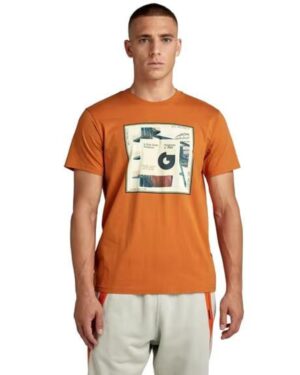 G-Star Raw Scarf Photoprint T-Shirt Orange