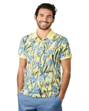 GANT Multi Iris Floral Print Regular Fit Pique Polo