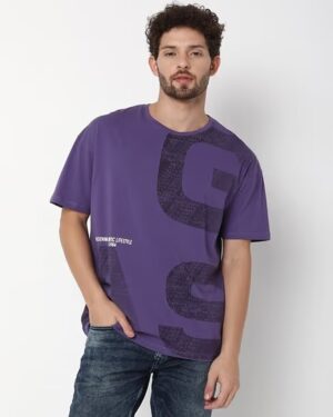 GAS Boxy Fit Short Sleeve Crew Neck Brand Carrier Cotton