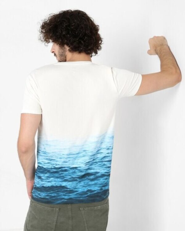 GAS Scuba Wave Logo Print Crew-Neck Slim Fit T-Shirt - Image 2