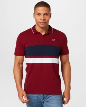 Hollister Color Block Pattern Polo T-Shirt