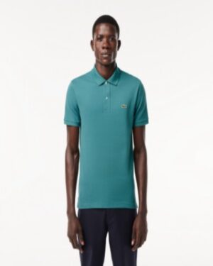 LACOSTE Blue Cotton Fit Polo