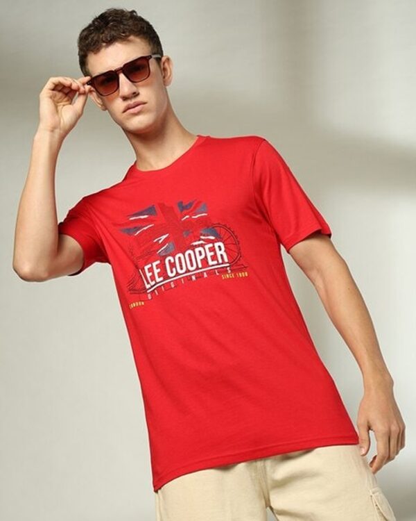 Lee Cooper Red T-Shirts For Men - Image 2