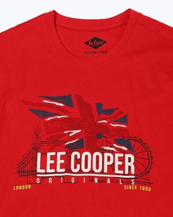 Lee Cooper Red T-Shirts For Men - Image 3