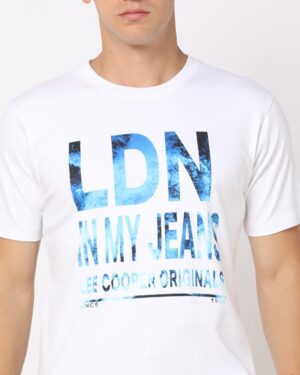 Lee Cooper White T-Shirts For Men