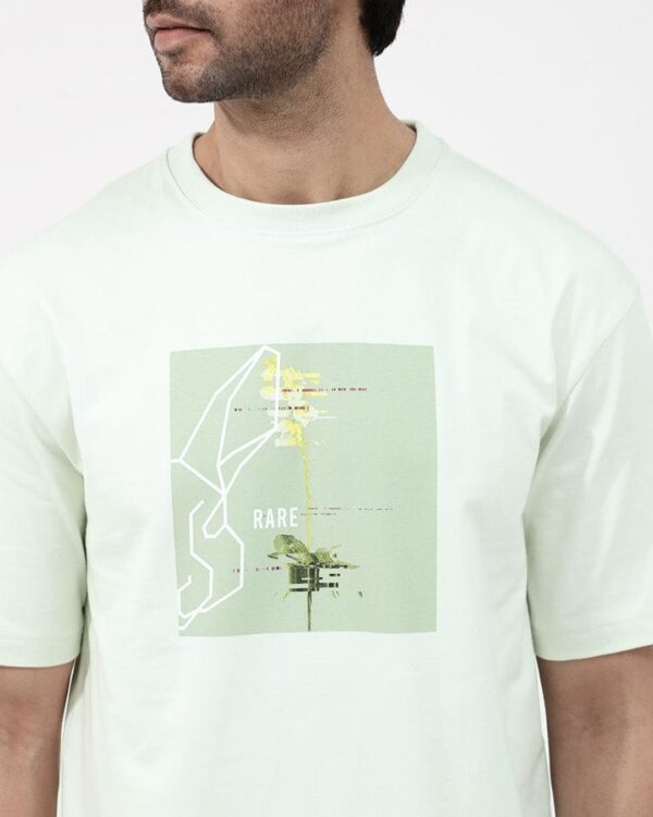 Rare Rabbit Men Luca Graphic Printed Oversized T-Shirt - Image 3