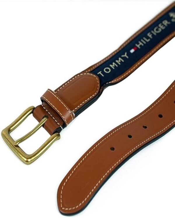 Tommy Hilfiger Men's Ribbon Inlay Belt