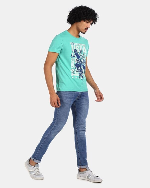 U.S. POLO ASSN. Men Crew Neck Graphic Printed Regular Fit T-Shirt - Image 2