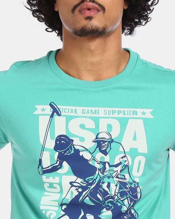 U.S. POLO ASSN. Men Crew Neck Graphic Printed Regular Fit T-Shirt - Image 4