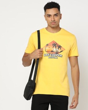 LEE COOPER Men Graphic Print Relaxed Fit Crew-Neck T-Shirt